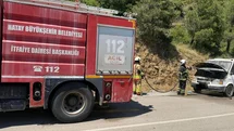 Hatay'da Otomobil Yangını