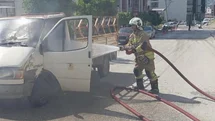 Hatay'da Kamyonet Yangını