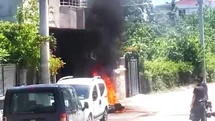 Batman’da park halindeki motosiklet küle döndü