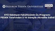 Erzurum'da Edebiyat Fakültesi Akredite Oldu