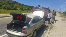 Seyir Halindeki Araçta Yangın Çıktı
