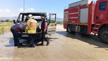 Hassa'da Minibüs Yangını