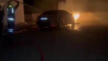 Siverek’te park halindeki otomobil alevlere teslim oldu