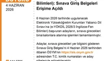 e-YÖKDİL 2026/3 sınava giriş belgeleri erişime açıldı