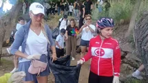 Antalya'da Bisiklet ve Temizlik Etkinliği