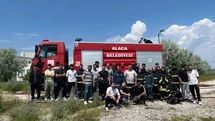 Alaca'da Uygulamalı Yangın Eğitimi
