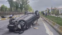 Patnos’ta trafik kazası: Araç takla attı, sürücü yaralandı