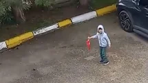 Bolu'da 5 Yaşındaki Çocuk Türk Bayrağını Kaldırdı