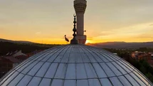 Kastamonu'da Leylekler Gün Batımını Karşıladı