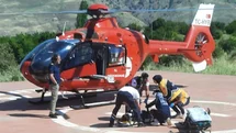 Malatya'da Hava Ambulansı ile Hastaneye Sevk Edildi