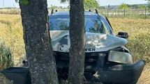 Babaeski'de Otomobil Ağaçlara Çarptı