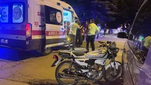 Erzincan'da Motosiklet ve Otomobil Çarpıştı