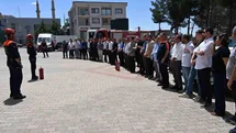 Derik'te Yangın Tatbikatı Yapıldı