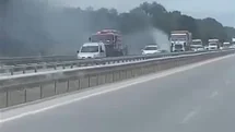 İzmir-Bursa Yolunda Yangın Paniği