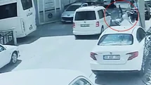 Tekirdağ’da yürekleri ağza getiren kaza kamerada: Motosikletin üzerinden böyle fırladı