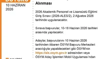 ALES Başvuruları Ankara'da Başladı