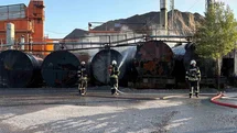 Kayseri'de Asfalt Şantiyesinde Yangın Çıktı