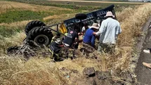 Diyarbakır'da Takla Atan Traktör Kazası