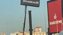 Kayseri'de Yüksekte Çalışan İşçiler Tehlike Yarattı