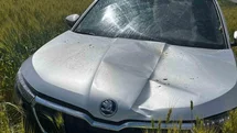 Yozgat'ta Otomobil Tarlaya Uçtu