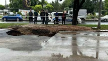 Ankara'da Yolda Çökme Olayı