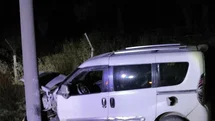 Edirne’de Direğe Çarpan Araç Kazası
