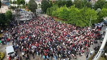 Düzce'de Milli Maç Coşkusu