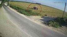 Hatay'da Traktör Kazası Anları Kamerada