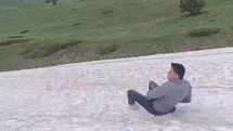 Haziran ayında kar eğlencesi görüntülendi