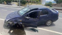 Bilecik'te Kontrolden Çıkan Otomobil Kaza Yaptı