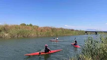 Muğla’da gençler doğa ve spor için kürek çekti