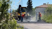 Karabük’te sıcak asfalt çalışmaları devam ediyor