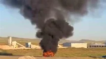 Polatlı’da Mezarlıkta Otomobil Yangını