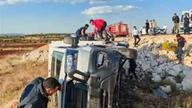 Mardin'de Kızılay Kamyoneti Kaza Yaptı