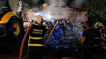 Çorum'da Metruk Bina Yangını
