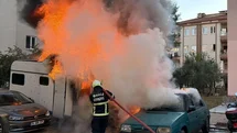Menteşe'de Karavan Yangını