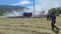 Anız yangını ormana sıçramadan söndürüldü