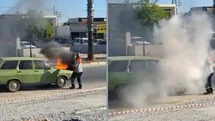 TAŞTİ Civarında Otomobilin Motoru Alev Aldı!