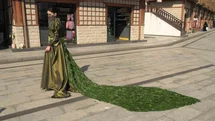 Rize'de Çay Yaprağından Elbise Tasarlandı