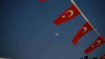 Manisa'da Hilal ve Yıldız Görüntüsü