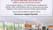 YKS İçin Nüfus Müdürlükleri Açık Olacak