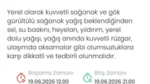 Meteoroloji Denizli için yerel kuvvetli sağanak ve dolu uyarısı yaptı