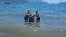 Marmaris Halk Plajı'nda Şaşırtan Olay