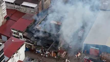 Samsun'da Marangoz Atölyesinde Yangın