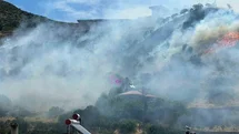 Ayvacık’ta makilik alanda yangın çıktı