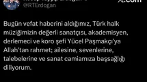 Cumhurbaşkanı Erdoğan'dan Taziye Mesajı