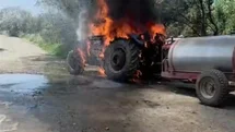 Hatay’da Traktörde Patlama Anı Kamerada