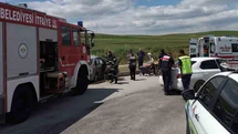 Çorum’da iki otomobil çarpıştı: 1 yaralı