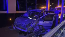 Bursa'da Uyuyan Sürücü Kaza Yaptı