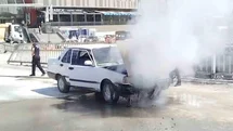 Kastamonu'da Otomobil Yangını